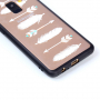 Plastový embosovaný kryt šípy pro Samsung Galaxy A8 (2018) - transparentní