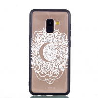 Plastový embosovaný kryt mandala pro Samsung Galaxy A8 (2018) - transparentní