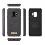 Caseme 2v1 peněženkové pouzdro pro Samsung Galaxy S9 - černé