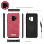 Caseme 2v1 peněženkové pouzdro pro Samsung Galaxy S9 - červené