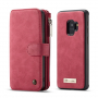 Caseme 2v1 peněženkové pouzdro pro Samsung Galaxy S9 - červené
