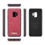 Caseme 2v1 peněženkové pouzdro pro Samsung Galaxy S9 - červené