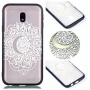 Plastový embosovaný kryt mandala pro Samsung Galaxy J5 (2017) - transparentní