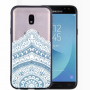 Plastový embosovaný kryt lotus pro Samsung Galaxy J5 (2017) - transparentní