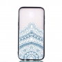 Plastový embosovaný kryt lotus pro Samsung Galaxy J5 (2017) - transparentní
