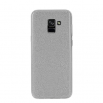 Nxe Plastový třpytivý kryt  pro Samsung Galaxy A8 (2018) - šedý