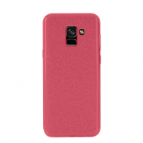 Nxe Plastový třpytivý kryt  pro Samsung Galaxy A8 (2018) - červený