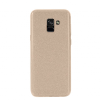 Nxe Plastový třpytivý kryt  pro Samsung Galaxy A8 (2018) - zlatý