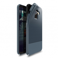 Dux Ducis S kryt s broušenou texturou pro Samsung Galaxy A8 (2018) - modrý