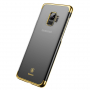 Baseus Glitter čirý kryt s rámečkem pro Samsung Galaxy S9 - zlatý