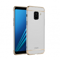 Mofi Plastový kryt pro Samsung Galaxy A8 Plus (2018) - stříbrný