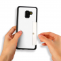 Dux Ducis Pocard kožený kryt pro Samsung Galaxy A8 Plus (2018) - bílý