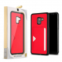 Dux Ducis Pocard kožený kryt pro Samsung Galaxy A8 Plus (2018) - červený