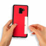 Dux Ducis Pocard kožený kryt pro Samsung Galaxy A8 Plus (2018) - červený