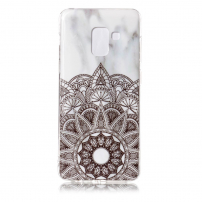 Plastový kryt mandala pro Samsung Galaxy A8 (2018) - bílý