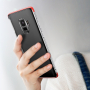 Baseus Armor plastový kryt čirý pro Samsung Galaxy S9 - červený 