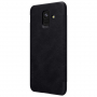 Nillkin Qin kožené flipové pouzdro pro Samsung Galaxy A6 (2018) - černé