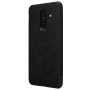 Nillkin Qin kožené flipové pouzdro pro Samsung Galaxy A6 Plus (2018) - černé