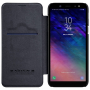 Nillkin Qin kožené flipové pouzdro pro Samsung Galaxy A6 Plus (2018) - černé