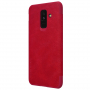Nillkin Qin kožené flipové pouzdro pro Samsung Galaxy A6 Plus (2018) - červené