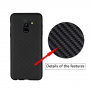 Plastový kryt s texturou karbonu pro Samsung Galaxy A6 Plus (2018) - černý