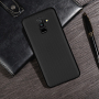 Plastový kryt s texturou karbonu pro Samsung Galaxy A6 Plus (2018) - černý