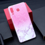 Plastový kryt mramor pro Samsung Galaxy A9 (2018) - růžovobílý
