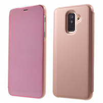 Zrcadlový pokovený kryt pro Samsung Galaxy A6 Plus (2018) - růžovozlatý