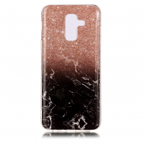 Plastový kryt mramor pro Samsung Galaxy A6 Plus (2018) - hnědočerný