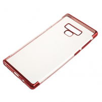 Plastový čirý kryt s rámečkem pro Samsung Galaxy Note 9 - červený