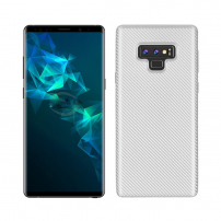 Plastový kryt s texturou karbonu pro Samsung Galaxy Note 9 - stříbrný