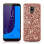 Třpytivý plastový kryt pro Samsung Galaxy J6 (2018) - růžovozlatý