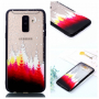 Plastový embosovaný kryt les pro Samsung Galaxy A6 Plus (2018) - průhledný