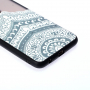Plastový embosovaný kryt lotus pro Samsung Galaxy A6 Plus (2018) - průhledný