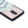 Plastový embosovaný kryt lotus pro Samsung Galaxy A6 Plus (2018) - průhledný