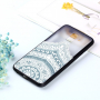 Plastový embosovaný kryt lotus pro Samsung Galaxy A6 Plus (2018) - průhledný