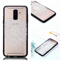 Plastový embosovaný kryt mandala pro Samsung Galaxy A6 Plus (2018) - průhledný