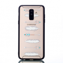 Plastový embosovaný kryt šípy pro Samsung Galaxy A6 Plus (2018) - průhledný