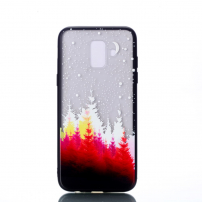 Plastový embosovaný kryt les pro Samsung Galaxy A6 (2018) - průhledný