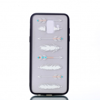 Plastový embosovaný kryt šípy pro Samsung Galaxy A6 (2018) - průhledný