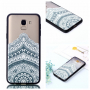 Plastový embosovaný kryt lotus pro Samsung Galaxy J6 (2018) - transparentní