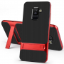 Elegance plastový kryt se stojánkem pro Samsung Galaxy A6 (2018) - červený