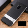Elegance plastový kryt se stojánkem pro Samsung Galaxy A6 (2018) - stříbrný