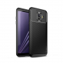 Ipaky plastový kryt s texturou karbonu pro Samsung Galaxy A6 (2018) - černý