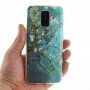 Plastový kryt kvetoucí strom pro Samsung Galaxy A6 Plus (2018) - modrý