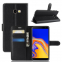 Litchi flipové pouzdro pro Samsung Galaxy J4 Plus - černé