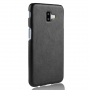 Litchi Skin kožený kryt pro Samsung Galaxy J6 Plus - černý