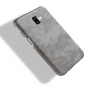 Litchi Skin kožený kryt pro Samsung Galaxy J6 Plus - šedý