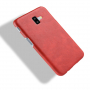 Litchi Skin kožený kryt pro Samsung Galaxy J6 Plus - červený