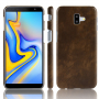 Litchi Skin kožený kryt pro Samsung Galaxy J6 Plus - hnědý